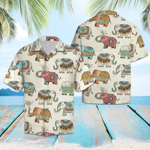 Mandala Elephants Hawaii Shirt, Summer Shirt For Men and Women Jezsport.com