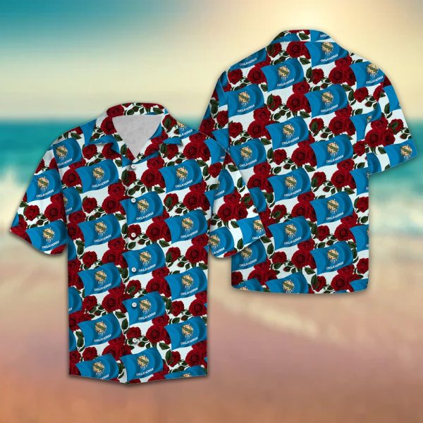 Oklahoma Rose Hawaii Shirt Summer Shirt For Men and Women Jezsport.com