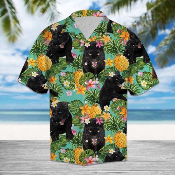 Tropical Pineapple Panther Hawaii Shirt Summer Shirt For Men and Women Jezsport.com