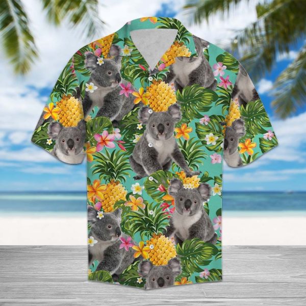 Tropical Pineapple Koala Hawaii Shirt Summer Shirt For Men and Women Jezsport.com