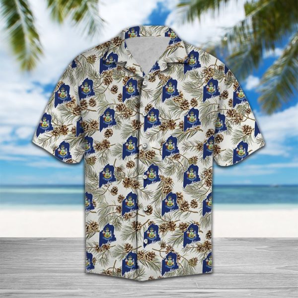 Maine White Pine Cone Hawaii Shirt, Summer Shirt For Men and Women Jezsport.com