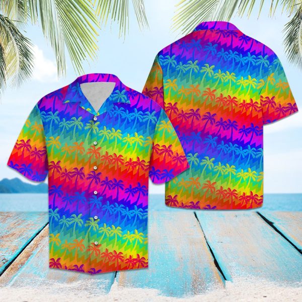 LGBT Coconut Palm Hawaii Shirt, Summer Shirt For Men and Women Jezsport.com