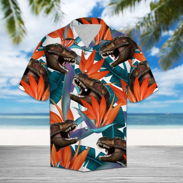 T-rex Palm Hawaii Shirt Summer Shirt For Men and Women Jezsport.com