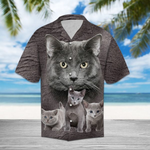 Russian Blue Great Hawaii Shirt Summer Shirt For Men and Women Jezsport.com