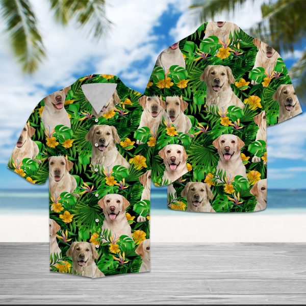 Labrador Retriever Tropical Wild Flower Hawaii Shirt, Summer Shirt For Men and Women Jezsport.com