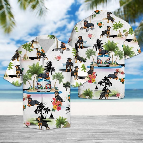 Rottweiler Vacation Hawaii Shirt Summer Shirt For Men and Women Jezsport.com