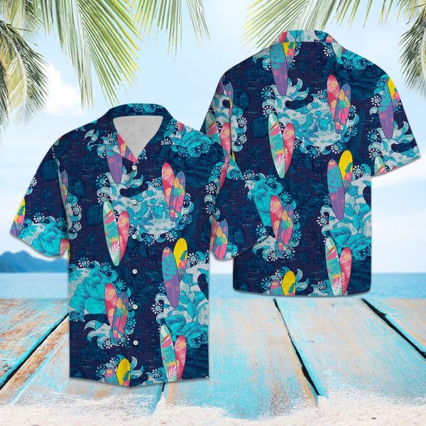 Surfboard Flower Mandala Hawaii Shirt Summer Shirt For Men and Women Jezsport.com