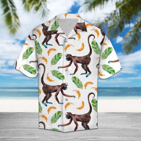 Monkey Pattern Hawaii Shirt Summer Shirt For Men and Women Jezsport.com