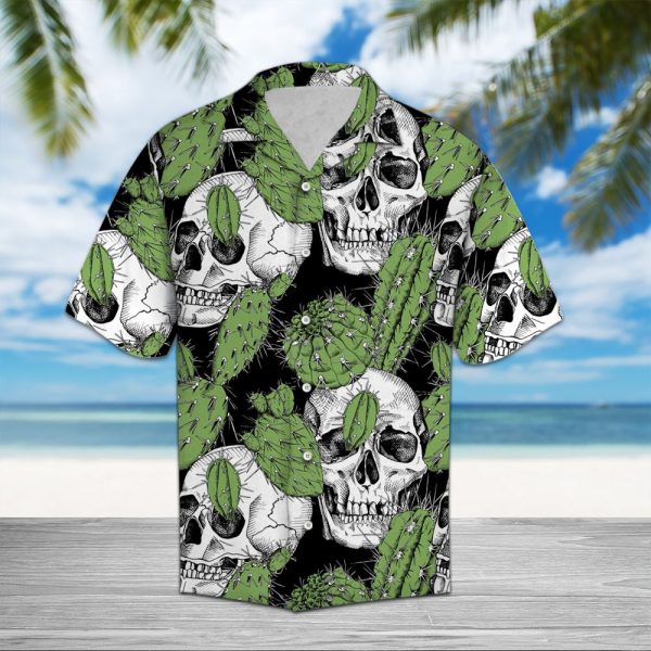 Skull and Cactus Hawaii Shirt Summer Shirt For Men and Women Jezsport.com