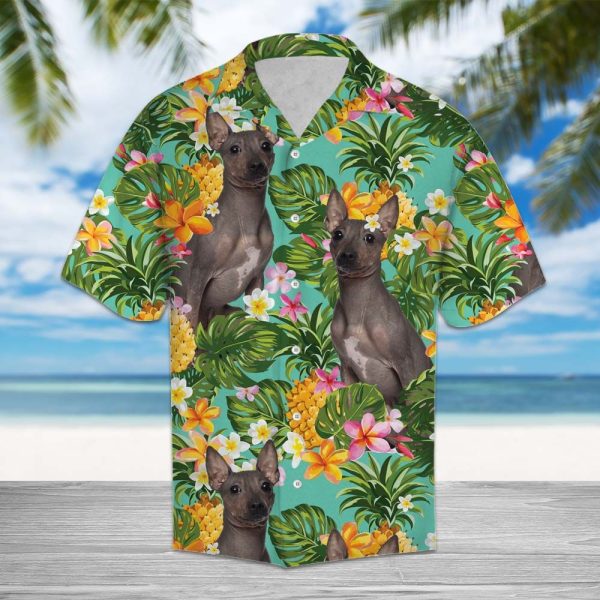 Tropical Pineapple American Hairless Terrier Hawaii Shirt Summer Shirt For Men and Women Jezsport.com