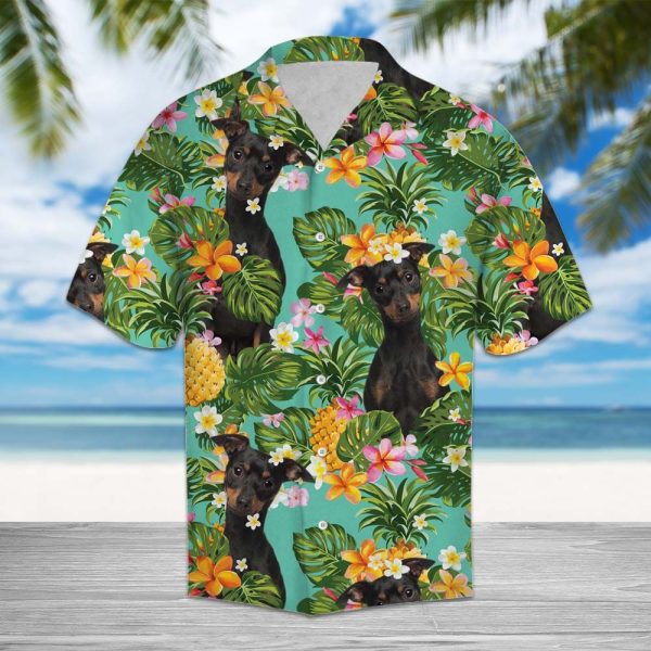 Tropical Pineapple Miniature Pinscher Hawaii Shirt Summer Shirt For Men and Women Jezsport.com