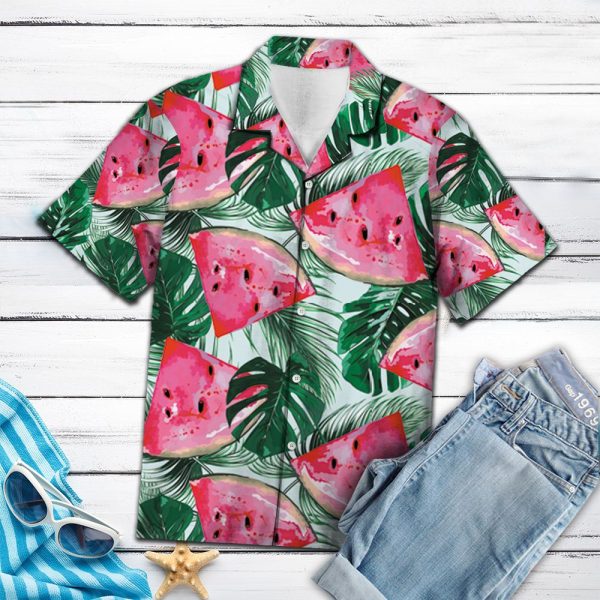 Watermelon Tropical Hawaii Shirt Summer Shirt For Men and Women Jezsport.com