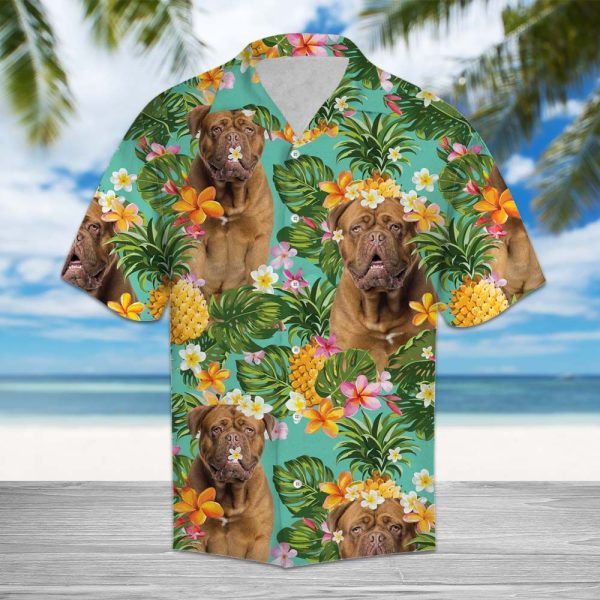 Tropical Pineapple Dogue de Bordeaux Hawaii Shirt Summer Shirt For Men and Women Jezsport.com