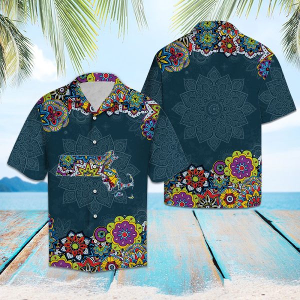 Massachusetts Mandala Hawaii Shirt, Summer Shirt For Men and Women Jezsport.com