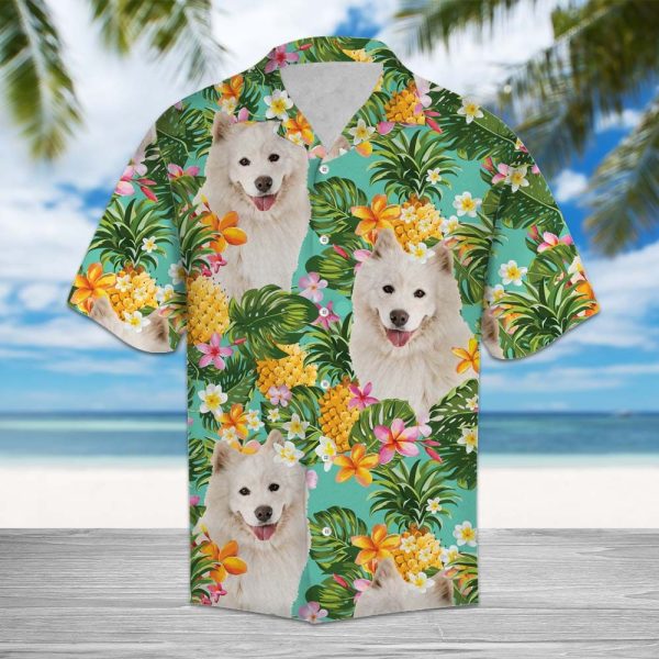 Tropical Pineapple Samoyed Hawaii Shirt Summer Shirt For Men and Women Jezsport.com