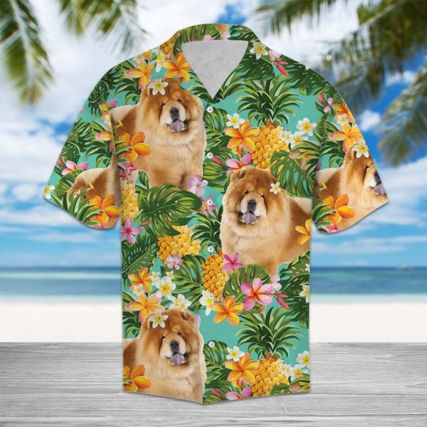 Tropical Pineapple Chow Chow Hawaii Shirt Summer Shirt For Men and Women Jezsport.com