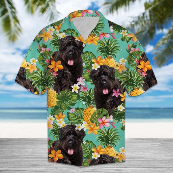 Tropical Pineapple Bouvier des Flandres Hawaii Shirt Summer Shirt For Men and Women Jezsport.com