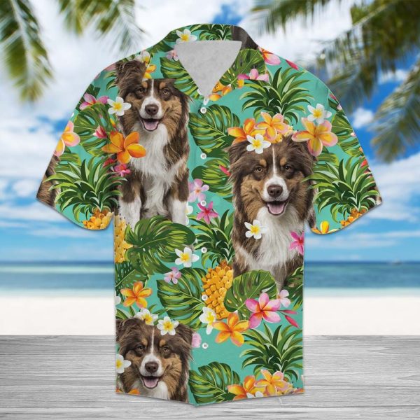 Tropical Pineapple Australian Shepherd Hawaii Shirt Summer Shirt For Men and Women Jezsport.com