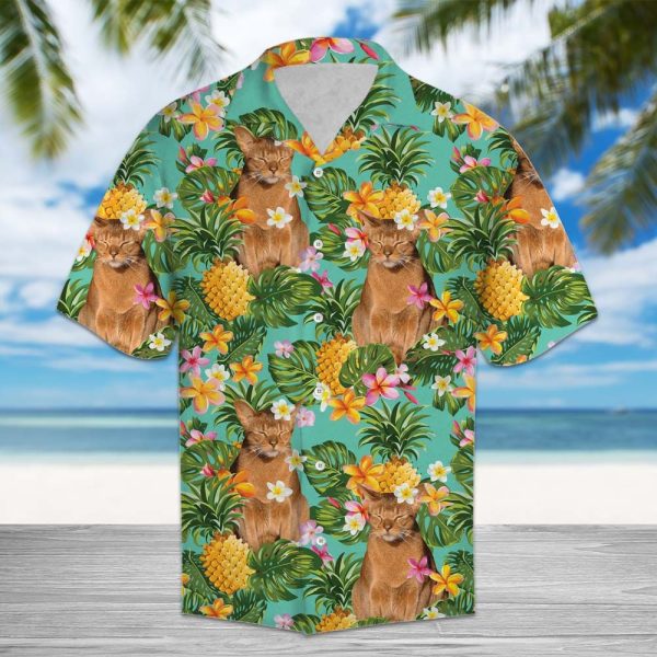 Tropical Pineapple Abyssinian Hawaii Shirt Summer Shirt For Men and Women Jezsport.com