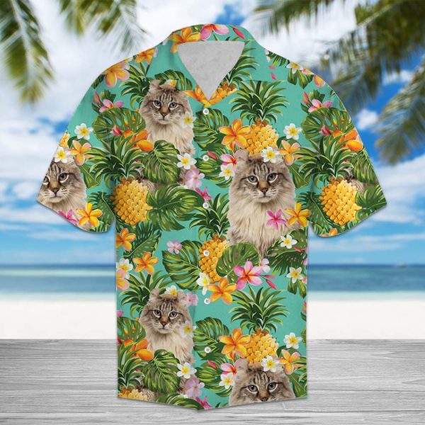 Tropical Pineapple American Curl Hawaii Shirt Summer Shirt For Men and Women Jezsport.com