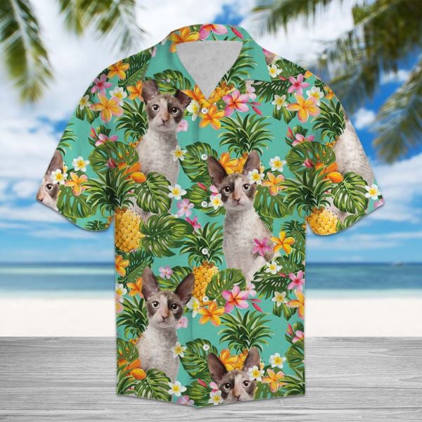 Tropical Pineapple Cornish Rex Hawaii Shirt Summer Shirt For Men and Women Jezsport.com