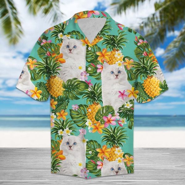 Tropical Pineapple Ragdoll kittens Hawaii Shirt Summer Shirt For Men and Women Jezsport.com