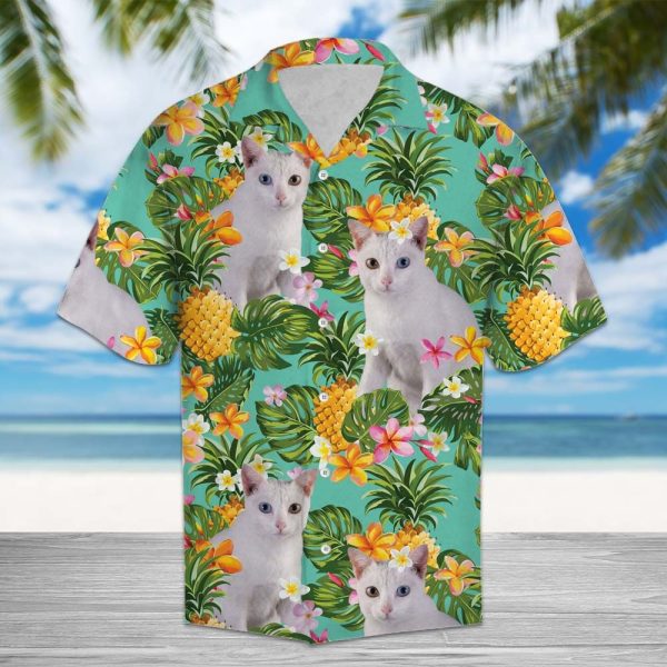 Tropical Pineapple Khao Manee Hawaii Shirt Summer Shirt For Men and Women Jezsport.com