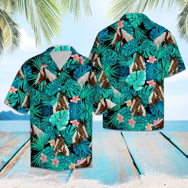 Pinto Green Tropical Hawaii Shirt Summer Shirt For Men and Women Jezsport.com