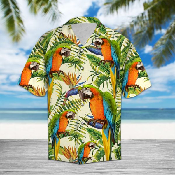 Parrot Banana Palm Hawaii Shirt Summer Shirt For Men and Women Jezsport.com