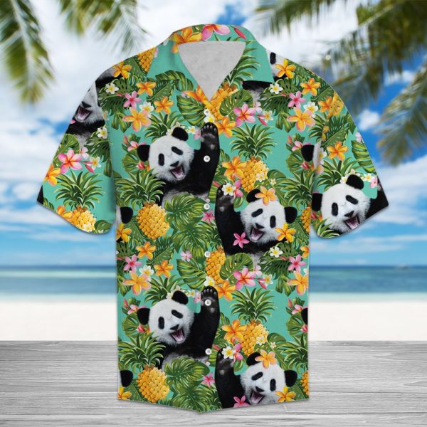 Tropical Pineapple Panda Hawaii Shirt Summer Shirt For Men and Women Jezsport.com