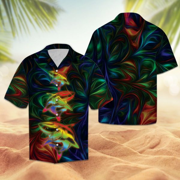 Strong Shark Hawaii Shirt Summer Shirt For Men and Women Jezsport.com