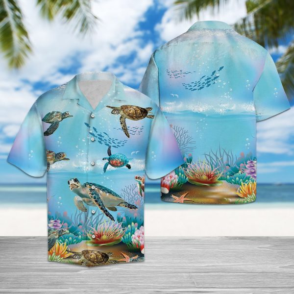 Happy Turtle Hawaii Shirt Summer Shirt For Men and Women Jezsport.com