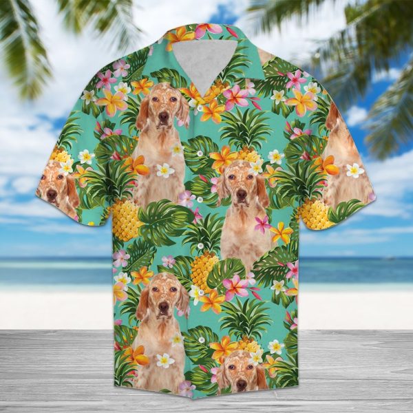 Tropical Pineapple English Setter Hawaii Shirt Summer Shirt For Men and Women Jezsport.com