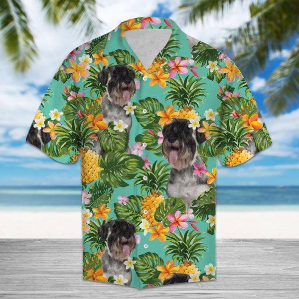 Tropical Pineapple Standard Schnauzer Hawaii Shirt Summer Shirt For Men and Women Jezsport.com