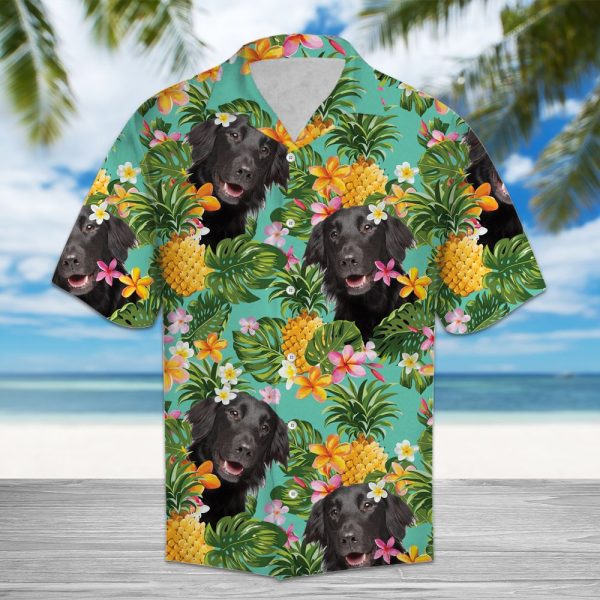 Tropical Pineapple Flat-Coated Retriever Hawaii Shirt Summer Shirt For Men and Women Jezsport.com