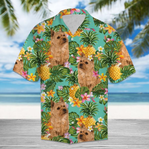 Tropical Pineapple Norwich Terrier Hawaii Shirt Summer Shirt For Men and Women Jezsport.com