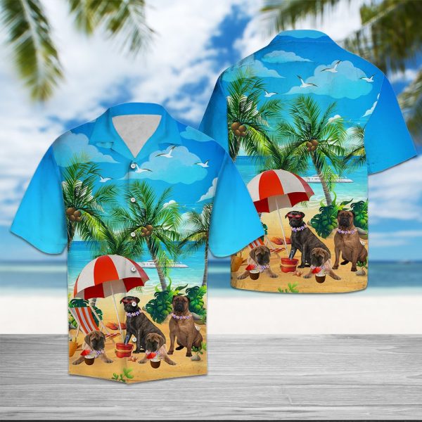 Bullmastiff Beach Summer Hawaii Shirt Summer Shirt For Men and Women Jezsport.com