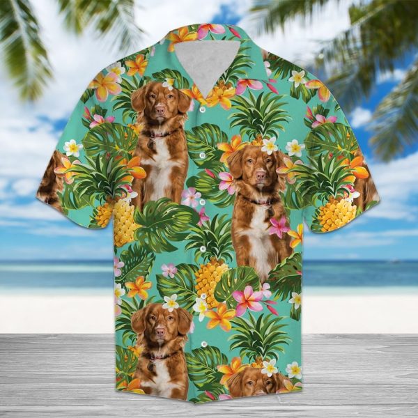 Tropical Pineapple Nova Scotia Duck Tolling Retrieve Hawaii Shirt Summer Shirt For Men and Women Jezsport.com