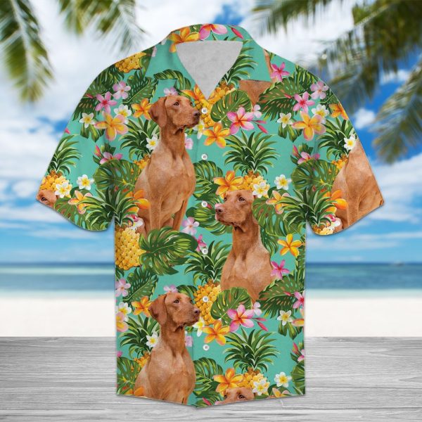 Tropical Pineapple Hungarian Vizsla Hawaii Shirt Summer Shirt For Men and Women Jezsport.com