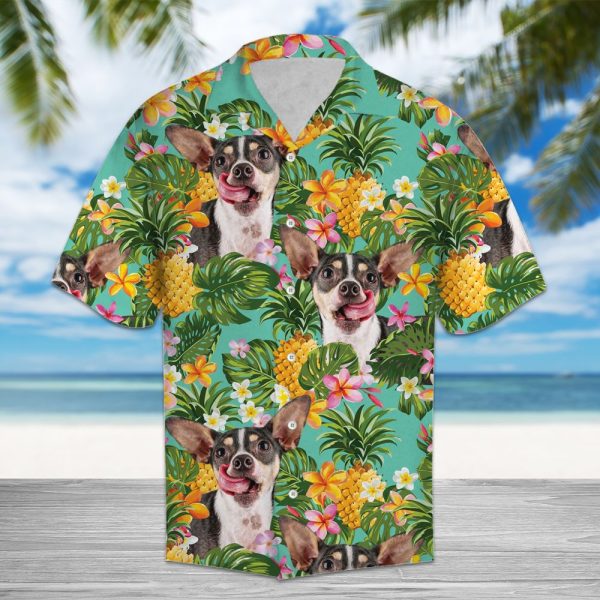 Tropical Pineapple Rat Terrier Hawaii Shirt Summer Shirt For Men and Women Jezsport.com