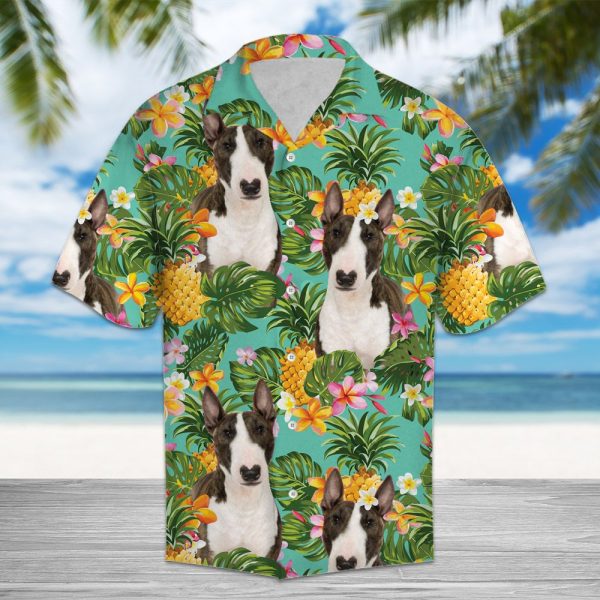 Tropical Pineapple Miniature Bull Terrier Hawaii Shirt Summer Shirt For Men and Women Jezsport.com