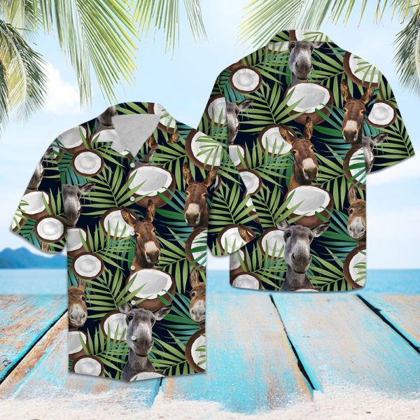 Donkeys Coconut Tropical Hawaii Shirt Summer Shirt For Men and Women Jezsport.com