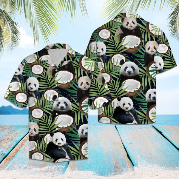 Panda Coconut Tropical Hawaii Shirt Summer Shirt For Men and Women Jezsport.com