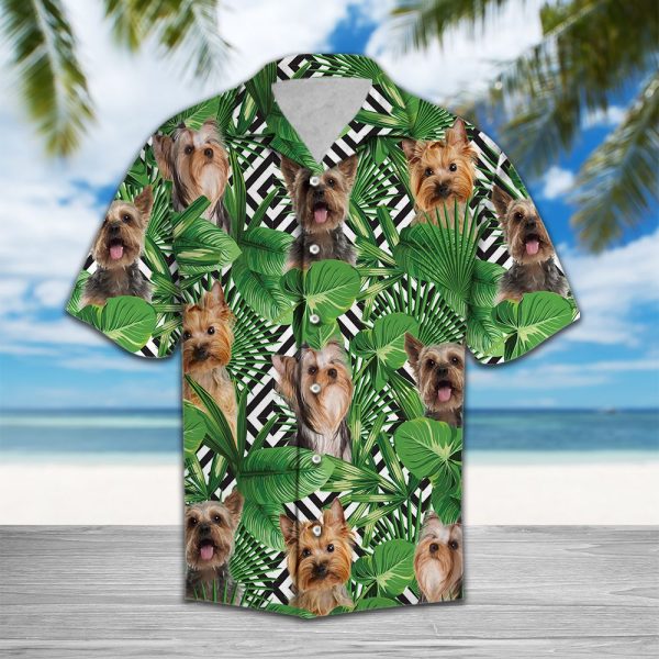 Summer Exotic Jungle Tropical Yorkshire Terrier Hawaii Shirt Summer Shirt For Men and Women Jezsport.com