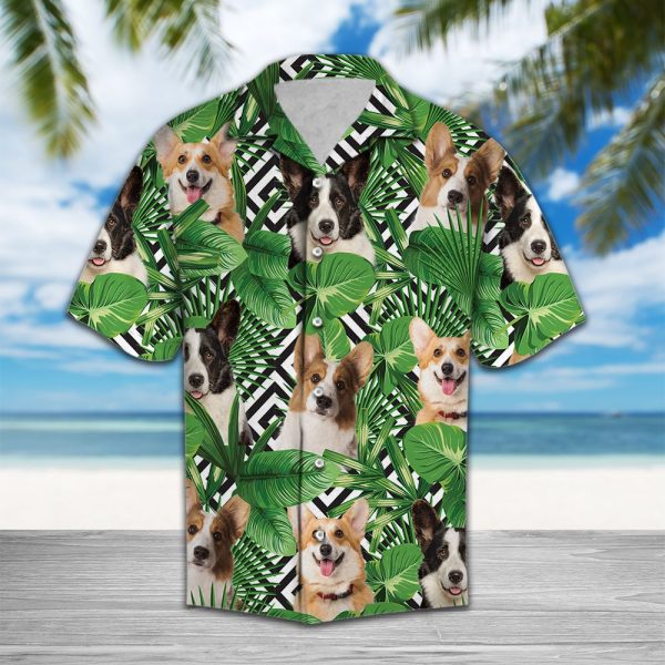 Summer Exotic Jungle Tropical Cardigan Welsh Corgi Hawaii Shirt Summer Shirt For Men and Women Jezsport.com