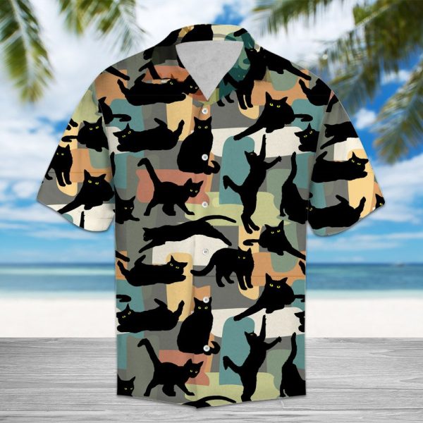 Amazing Black Cat Hawaii Shirt Summer Shirt For Men and Women Jezsport.com