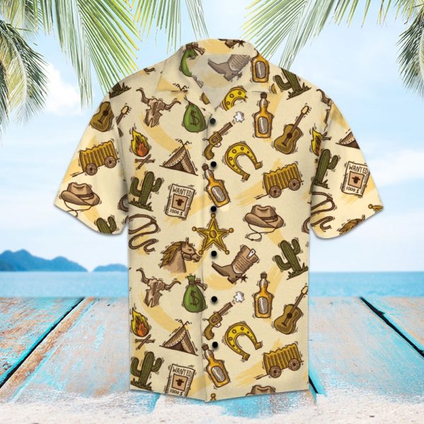 Wild West Cowboy Hawaii Shirt Summer Shirt For Men and Women Jezsport.com