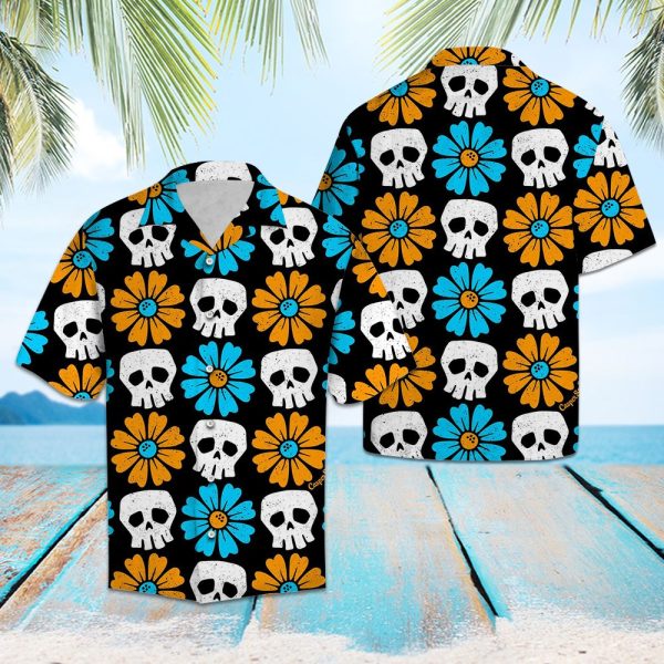 Skull Flower Hawaii Shirt, Summer Shirt For Men and Women Jezsport.com