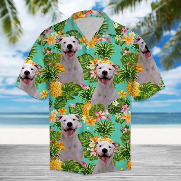 Tropical Pineapple Dogo Argentino Hawaii Shirt, Summer Shirt For Men and Women Jezsport.com