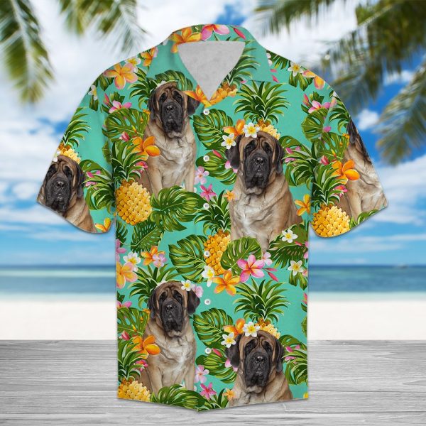 Tropical Pineapple English Mastiff Hawaii Shirt, Summer Shirt For Men and Women Jezsport.com